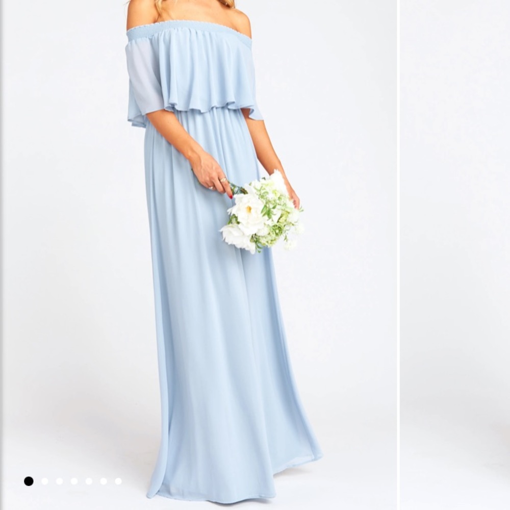 NWT SMYM Hacienda Maxi Dress Steel Blue Medium